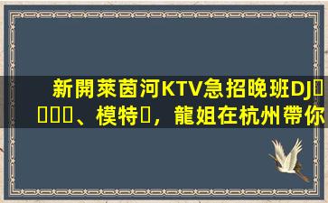 新開萊茵河KTV急招晚班DJ、模特，龍姐在杭州帶你上班
